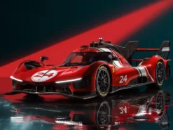 Ferrari 499P Modificata #24 Red "Launch Version" With Acrylic Display Case 1/18 Model Car By LookSmart