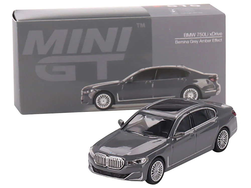 BMW 750Li XDrive Bernina Gray Amber Effect With Sunroof Limited Edition To 2400 Pieces Worldwide 1/64 Diecast Model Car By Mini GT 4 BMW 750Li XDrive Bernina Gray Amber Effect With Sunroof Limited Edition To 2400 Pieces Worldwide 1/64 Diecast Model Car By Mini GT - Image 4