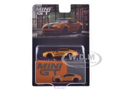 Ford Mustang "LB-Works" LB Gold Metallic With Black Stripes Limited Edition 1/64 Diecast Model Car By Mini GT -SOLIDO Shop MGT00847 BOX 31464.1749760780.1280.1280