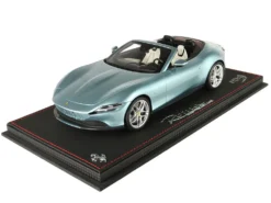 Ferrari Roma Spider (Open Roof) Celeste Tevere Blue Metallic With DISPLAY CASE Limited Edition To 180 Pieces Worldwide 1/18 Model Car By BBR -SOLIDO Shop P18230A 7 89686.1717505404.1280.1280