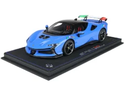 Ferrari SF90 XX Stradale France Blue With Black Top With DISPLAY CASE Limited Edition To 50 Pieces Worldwide 1/18 Model Car By BBR -SOLIDO Shop P18237ITA 7 95876.1727982990.1280.1280