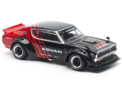 Skyline KPGC110 "Kenmeri" RHD (Right Hand Drive) "ADVAN" Black And Red 1/64 Diecast Model Car By Pop Race -SOLIDO Shop PR640199 5 91833.1741019595.1280.1280