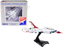 Lockheed Martin F-16 Fighting Falcon Fighter Aircraft "Thunderbirds" United States Air Force 1/126 Diecast Model Airplane By Postage Stamp
