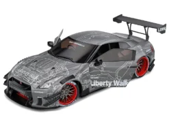 2020 Nissan GT-R (R35) RHD (Right Hand Drive) With Liberty Walk 2.0 Body Kit Dark Silver "Catalogue Design" 1/18 Diecast Model Car By Solido -SOLIDO Shop S1805810 2 16641.1739548333.1280.1280
