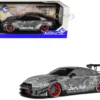 2020 Nissan GT-R (R35) RHD (Right Hand Drive) With Liberty Walk 2.0 Body Kit Dark Silver "Catalogue Design" 1/18 Diecast Model Car By Solido