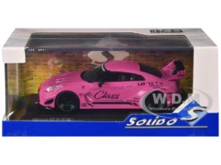 2019 Nissan GT-R (R35) LB-Silhouette Works RHD (Right Hand Drive) Pink With Graphics 1/43 Diecast Model Car By Solido -SOLIDO Shop S4311210 BOX 30378.1739550484.1280.1280