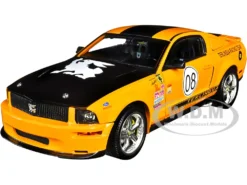2008 Ford Shelby Mustang #08 "Terlingua" Orange And Black "Shelby Collectibles Legend" Series 1/18 Diecast Model Car By Shelby Collectibles