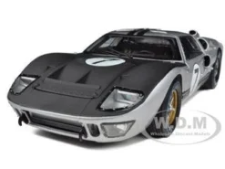 1966 Ford GT-40 MK II #7 Silver 1/18 Diecast Model Car By Shelby Collectibles