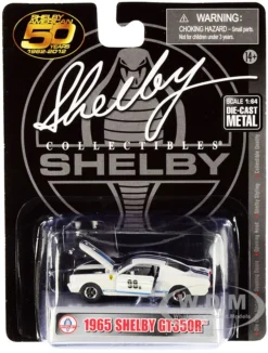 1965 Ford Mustang Shelby GT350R #98B "Terlingua Racing Team" White With Blue Stripes "Shelby American 50 Years" (1962-2012) 1/64 Diecast Model Car By Shelby Collectibles
