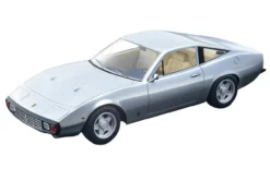 1971 Ferrari 365 GTC/4 Nurburgring Silver With Light Cream Interior Mythos Series Limited Edition To 80 Pieces Worldwide 1/18 Model Car By Tecnomodel