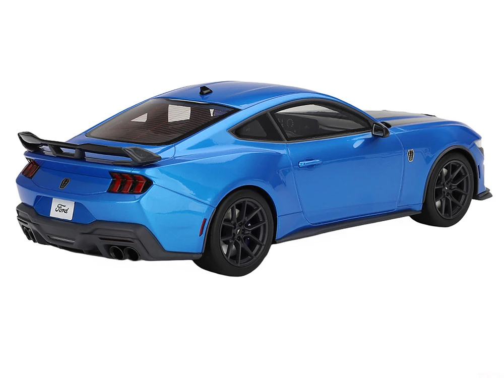 2024 Ford Mustang Dark Horse Grabber Blue Metallic With Black Hood Stripes 1/18 Model Car By Top Speed 5 2024 Ford Mustang Dark Horse Grabber Blue Metallic With Black Hood Stripes 1/18 Model Car By Top Speed - Image 5