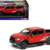 Ford Ranger Raptor X SE Pickup Truck RHD (Right Hand Drive) True Red With Graphics "Vanguards" Series 1/43 Diecast Model Car By Corgi