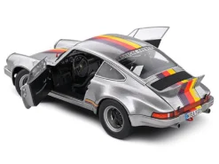 1973 Porsche 911 RSR "Kremer" Silver Metallic With Stripes 1/18 Diecast Model Car By Solido -SOLIDO Shop s1801120 5 37560.1749661266.1280.1280